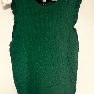 PAIGE -Women's Ruffled Crewneck Tank Top Sweater